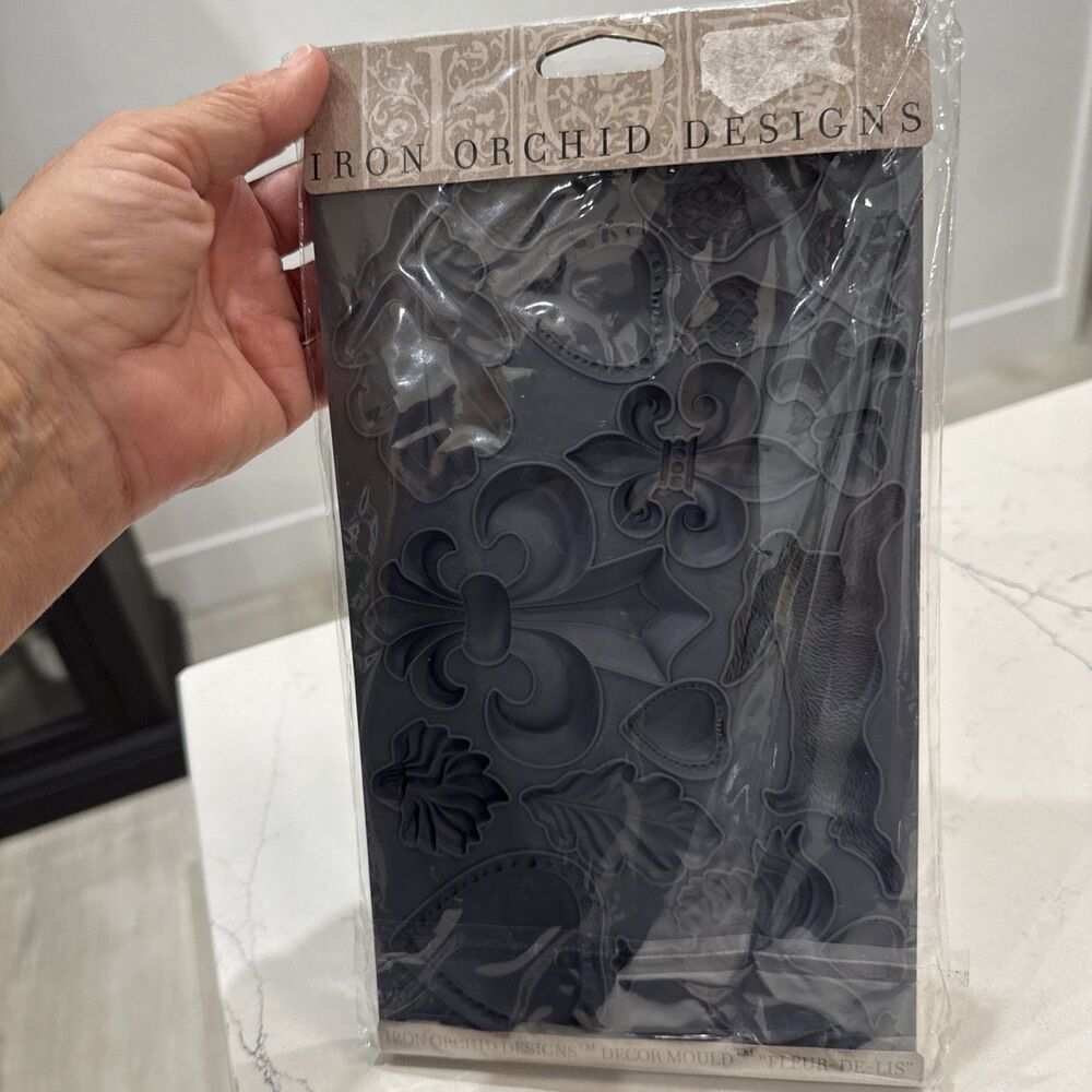 IOD “Fleur de Lis” Silicone Mould Iron Orchid Designs - NEW